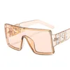 Fashion Square Solglasögon Män kvinnor Sköld Goggle Gradients Lens D Logo Frame Brand Designer Sun Glasses UV400