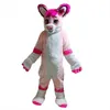 Halloween Pink Husky Mascot Costumes Christmas Party Dress Cartoon Postacie Karnawał Reklama Strój przyjęcia urodzin