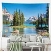 Paisaje natural Bosque Lago Océano Impresión Alfombra Colgante de pared Toalla de playa Manta Picnic Decoración del hogar Dormitorio J220804