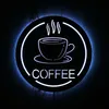 Lampada da parete Coffee Station Negozio Illuminazione a LED Insegna Specchio Decorazioni per la casa Cafe House Luci novità Regalo aperto aziendale per BaristaWall