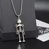 Retro Hip Hop tornillo Robot collares para hombres ropa moda dibujos animados colgante suéter cadena regalo festivo Punk joyería Accesorios