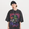 T shirt streetwear män överdimensionerad hip hop tshirt djävul racing harajuku tshirt sommar kort ärm bomull lösa toppar tees 220610