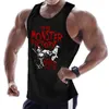 Casual impresso tank tops homens musculação sem mangas camisa de algodão ginásio fitness treino roupas stringer singlet masculino verão colete 220614