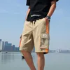 Short masculin Men de rue Hiphop Cargo Summer Patchwork Mens Baggy Cotton Pocket Male Punk Coréen Fashion Tantrsersmans's