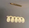 Moderne Luxe Led Kroonluchters Hanglampen Wave Staal Glans Kristallen Lamp Eettafel Hanglamp Indoor Drop Verlichtingsarmaturen