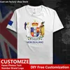 Neuseeland Land T-shirt Custom Jersey Fans DIY Name Nummer T-shirt High Street Fashion Hip Hop Lose Casual T-shirt 220620