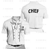 Nome personalizado Skull Master Chef Art Lengend Cool 3d Menmy Mulheres finas camisa de pólo colarinho de manga curta desgaste casual 3 220704