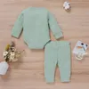 Clothing Sets Baby Boy Solid Clothes Long Sleeve Bodysuit Romper Pants Trousers 0-24M Born Toddler Spring Fall Casual Cotton OutfitsClothing