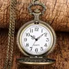 Antique Scholar personnes âgées Design montres unisexe analogique Quartz montre de poche 80Cm collier chaîne bonne pensée acte mot horloge