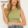 Женские танки Camis hilorill Solid Casual The Rowed Top Top Women o Neck Roomeveless Мягкие дома 2022 Модные модные Bodycon ropa de mujerw