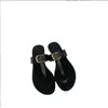 Luxury Designer Slide Slippers Summer sandals Beach Indoor Flat Flip Flops Leather Lady Women Fashion Classic Shoes Ladies Size 35-40