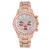 Наручные часы MISSFOX Rainbow Diamond Watches Мужские золотые и серебряные круглые светящиеся мужские часы Three Eye Classic Hiphop Dropship Rel￳gio Masculin