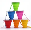 200ml Portable Silicone Drinkware Tasse Pliante Rétractable Avec Couvercle Télescopique Pliable Gobelets À Boire Voyage En Plein Air Tasse À Eau SN4518