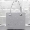 2022 38/32/13cm godisfärg Multicolor Luxury Becket Beach Tote Bag Silicone Eva Ananas slipspåse liten storlek