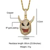 Chains Iced Out Devil Pendant Necklaces Women Hip Hop Statement Gold Punk Necklace Charms Chain Jewelry GiftsChains