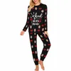 Custom Face I Licked Hearts Black Couple Matching Pijamas Set Suit Home Design unico Regali morbidi per interni personalizzati 220621