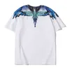20ss Hip Hop High Street Mb Silver Grey Blue Feather Water Drop Wings Short Sleeve Cotton T-shirt for Men and Women 2s1s1OGS5