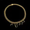 Luxe modeketens choker ketting armband ontwerper sieraden feest diamant goud platina letter hangers met initiaal voor dames3266656