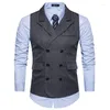 Men's Vests SHUJIN Single Breasted Male Vest Classic Black Brown Dot Suit For Men Big Size TS Phin22