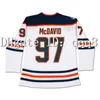 QQQ8 97 Connor McDavid Jersey Erie Otters White Blue Orange Black Ohl CoA Reverse Retro Hockey Jersey Size S-XXXL