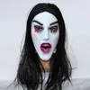 Halloween Horror Party Scary LaTex Mask Female Ghost Head Haunted House Creepy Masks For Adults