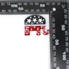 10 st/mycket anpassad amerikansk flagga brosch blå och röd emalj elefantform 4 juli USA patriotiska stift för gåva/dekoration