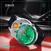 Wallwatches Men mira relojes de cuarzo más ligero USB Handes luminosos recargables Fashion Fashion Ghost Green Wutwatch Mens Clock JH333Wri
