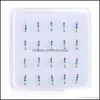 Nose Rings Studs 20 Pcs 925 Sterling Sier Rings Studs Rainbow Cz Inlaid Zircon Colorf Body Jewelry Women Men Pierc Bdesybag Dh1Sc