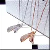 Anhänger Halsketten Anhänger Schmuck 2021 Ins Dazzling Shining Cz Leaves Halskette Gold Silber Farbe Schlüsselbein Blatt Drop Lieferung Pwock