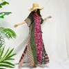 Abiti casual Mumu Dress Boho Backless Profondo scollo a V Sexy Maxi Kaftan da donna Hawii Holiday Beach Cover Up Luxe Dubai Caftan Robe