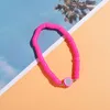 Arten Friut Charms Armband Set Sommer Strand Schmuck Bunte weiche Polymer Clay Disc elastische Armbänder für Frauen