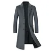 Högkvalitativa män Lång ullrock tjockare Mens Trench Coat Fashion Mens Woolen Overcoat Long Jacket Winter Smart Casual Overcoats 201222