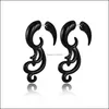 Stud Punk Tribal Spiral Fake Gauges Acrilico Ear Tapers Plugs Horn Orecchini Wing Faux Piercings Body Drop Delivery 2021 Jewelry Sexyhan Dhbgg