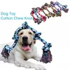 25 см собаки игрушки питомцы поставляют хлопок жеваемые узлы долговечные плетенные кости веревка Fun Tool
