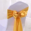 19 Colors Wedding Chair Sashes Elastic Hotel Banquet Party Chair Belt Covers Bow