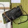 Damenmode, lässiges Design, luxuriöse Kettentasche, Umhängetaschen, Handtasche, Messenger-Taschen, hochwertiges TOP 5A-Rindsleder, 3 Größen, 443497, 446744, 476433, Geldbörse