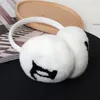 Thick Rabbit Fur Wool Earmuffs Designer Warm Ear Cover Autumn and Winte for Women