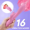 Кролик нагрев двойной головы вибратор для женщин G SPOTE анальный вагинальный стимулятор реалистичные вибрирующие дилдо взрослые сексуальные игрушки