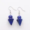 Dangle Earring for Women Gift Natural Gemstone Bead Lapis Lazuli Mushroom Shaped Pendants Hook Drop Earrings Fashion Jewellery DR3260