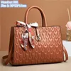 Wholesale ladies leather shoulder bags candy-colored embroidered thread fashion tote bag sweet little fresh printed bow handbag large capacity plaid handbags 991
