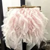 Evening Bags Luxury Real Ostrich Feather Handbag Party Clutches Women Fashion Handle Tassel Dinner Purse Ladies Bride Gift