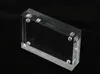 Transparent Acrylique Perspex Aimant Bloc Photo Cadre Photo Effacer Signe De Bureau Étiquette Porte-Étiquette De Prix Table Menu Stand Cadre Supérieur Double Côté