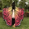 Butterfly Wings For Girls Kids Costume Fairy Shawl Cape Nymph Pixie Costume Accessory Satin Fabric Monarch Butterflys Rainbow Wings