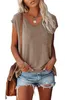 Estate Donna s t Shir Bronzing Colore conras Scollo a V Manica Shor Top da donna Casual Slim Shir Donna Top Tees 220628