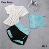 Para Praia High Taille Dritte Yoga Set Sportswear Women BH Fitness Weste Shorts Fitnessstudio 220330