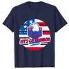 Koszulki mody MENS Lets Go Brandon Tee Konserwatywny anty liberal amerykańska flaga T-shirt mężczyzn ubrania polityczne żart