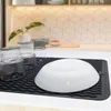 Foldable Silicone Dish Drying Mat for kitchen Sink Protection Table Dishes Drain Home Mildew proof 220610