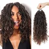 Acessórios para figurinos Afro sintéticos twist curly ombre ombre deusa locs extensões de cabelo de crochê tranças de crochê para mulheres negras 24 stran