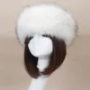 Berets Zima Gruba Furry Hairband Puszysty Rosyjski Faux Fur Kobiety Dziewczyna Headband Hat Outdoor Ski Hats