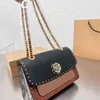 Cach Shoulder Bags Flower Lock Snakeskin Panel Messenger Women Luxurys Handbag Chain Strap Leather Designer Crossbody Bags Female Purses 220309